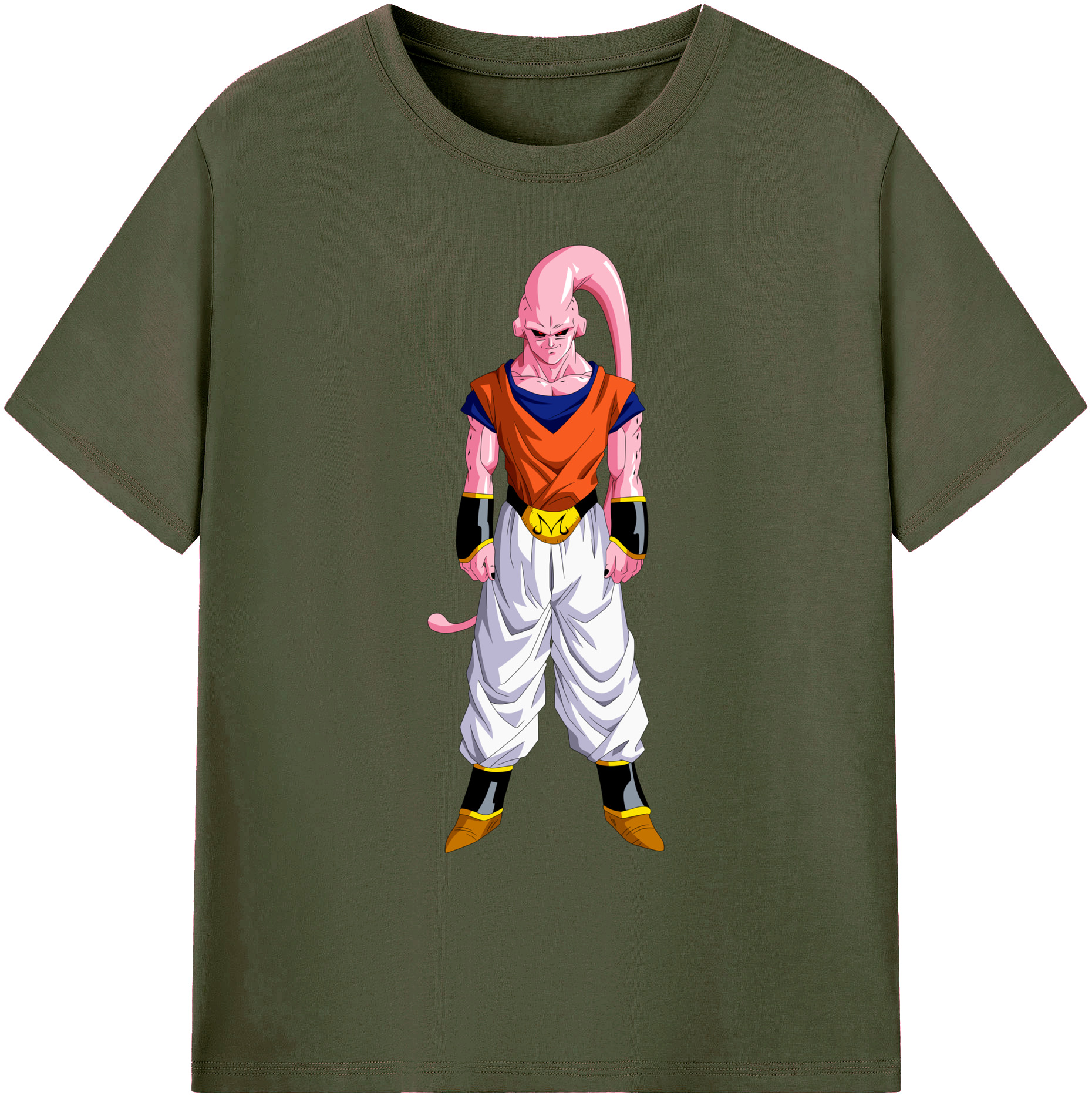 （画像用） ドラゴンボール 魔人ブウ DRAGON BALL Majin Buu 綿100％ メンズ半袖Tシャツ｜肌触りやわらか＆通気性